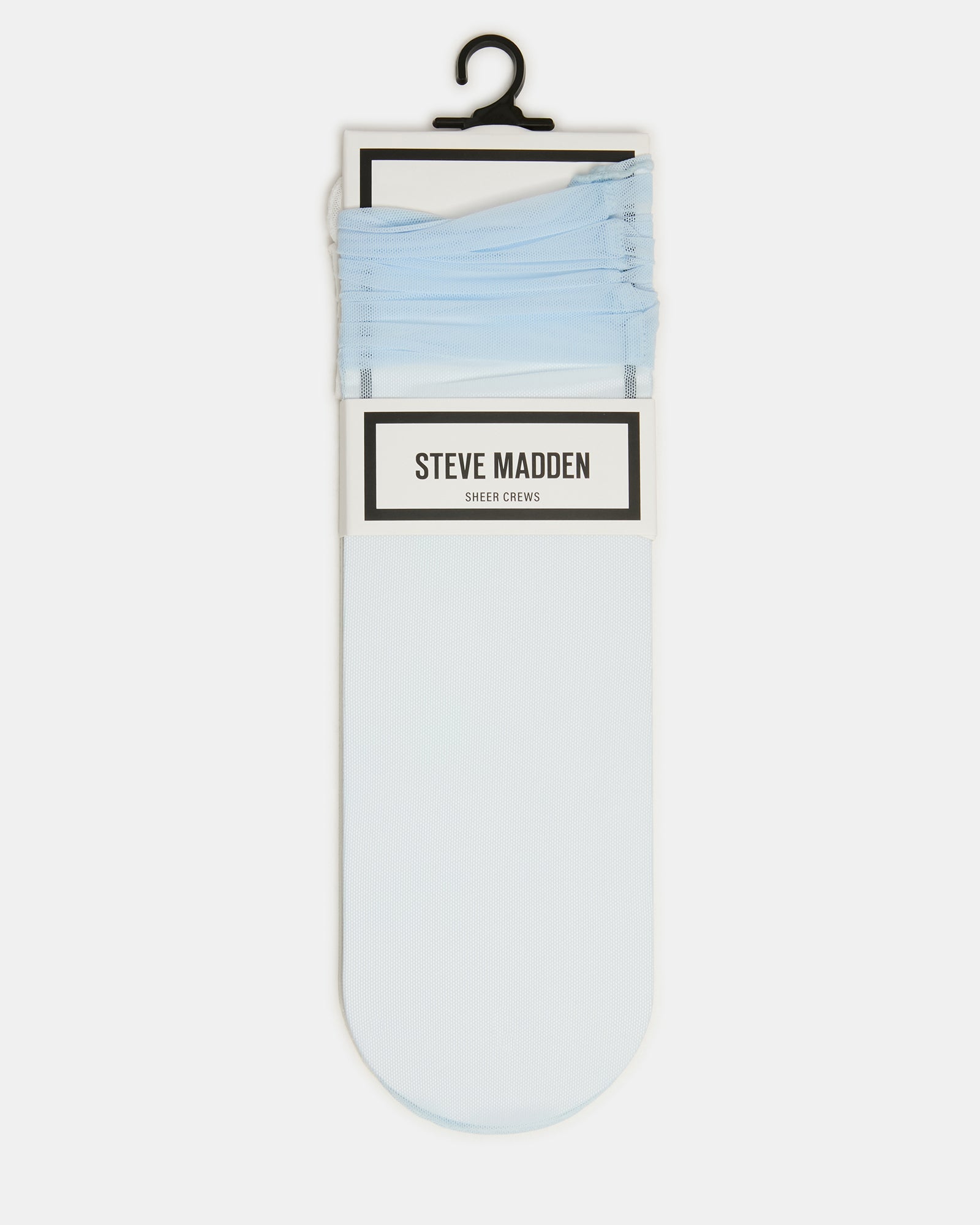 2 PACK SOFIA SOLID MESH CREW SOCKS LIGHT BLUE